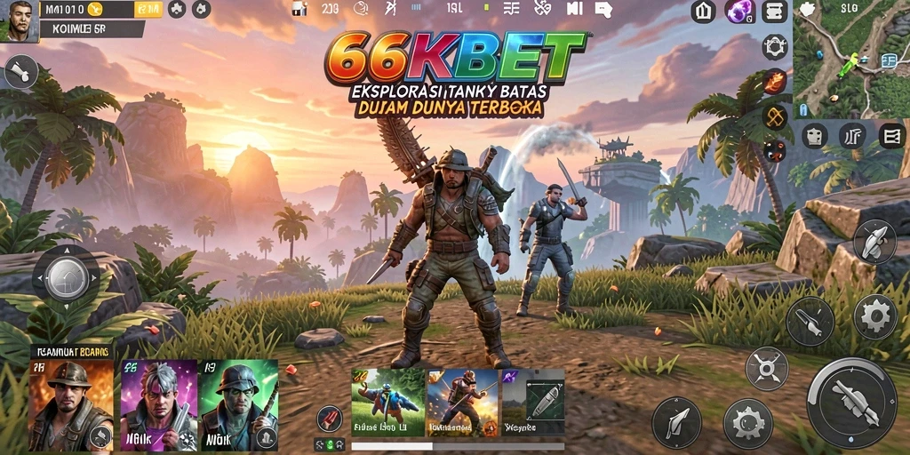 Tampilan gameplay 66KBET yang menampilkan petualangan dalam dunia Open World.