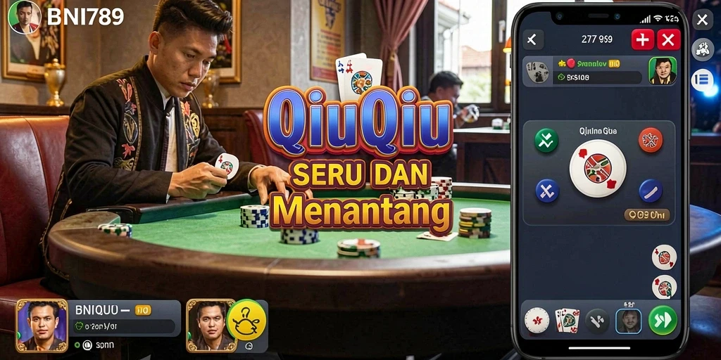 Tampilan gameplay QiuQiu di BNI789 yang menegangkan.