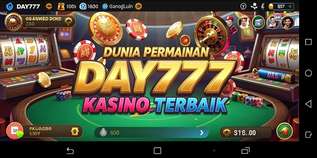 Screenshot utama <strong>DAY777</strong> menampilkan gameplay kasino yang menarik dan mendebarkan.