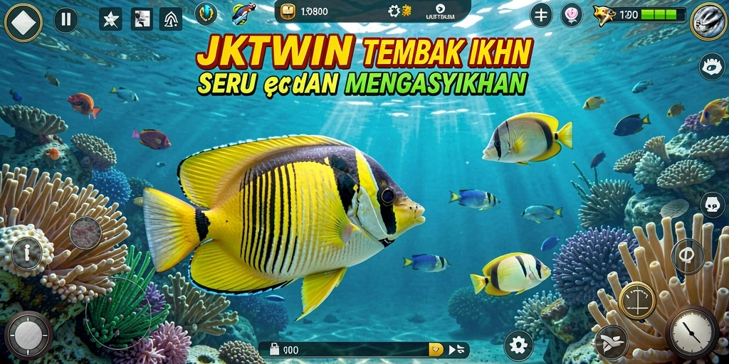 Screenshot gameplay JKTWIN dengan aksi tembak ikan yang seru.