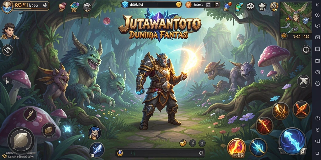 Gameplay seru JUTAWANTOTO di dunia fantasi yang luas.