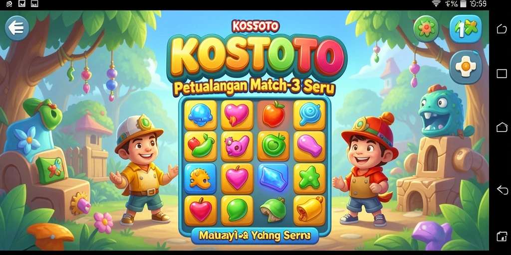 Tampilan gameplay KOSTOTO yang seru dan menarik.