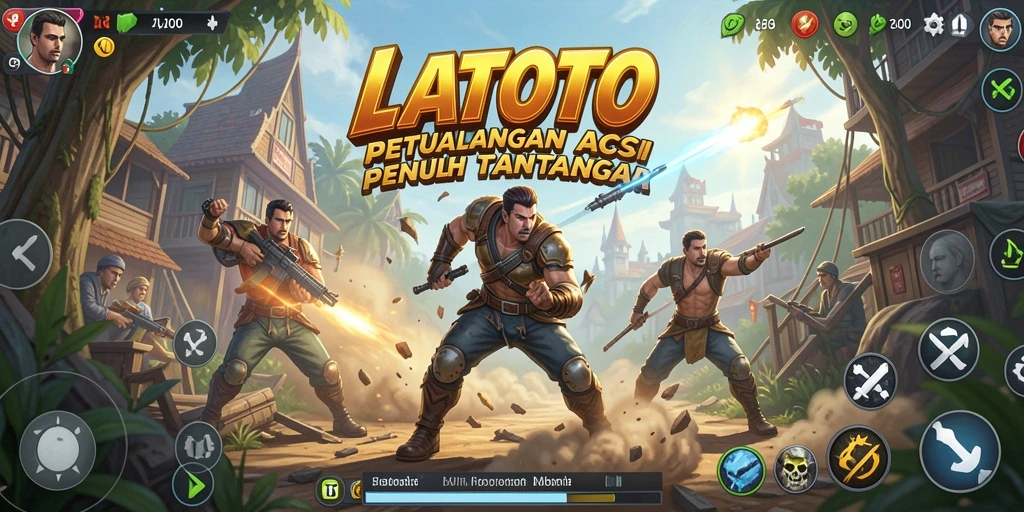 Gameplay LATOTO yang menegangkan dan penuh aksi.