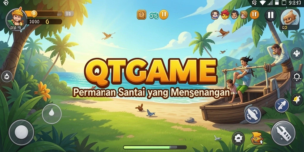 Screenshot gameplay QTGAME menampilkan keseruan bermain secara santai.