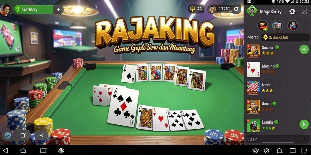 Screenshot gameplay RAJAKING yang seru dan interaktif.