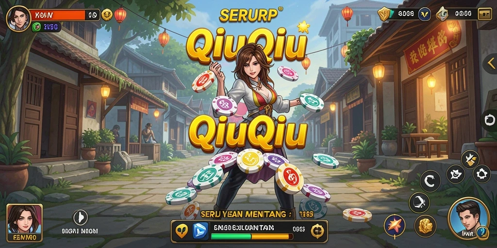 Screenshot utama SERURP menunjukkan gameplay QiuQiu yang seru.