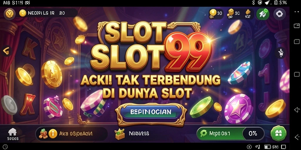 Screenshot utama menampilkan gameplay aksi seru dan menegangkan dari SLOT99.