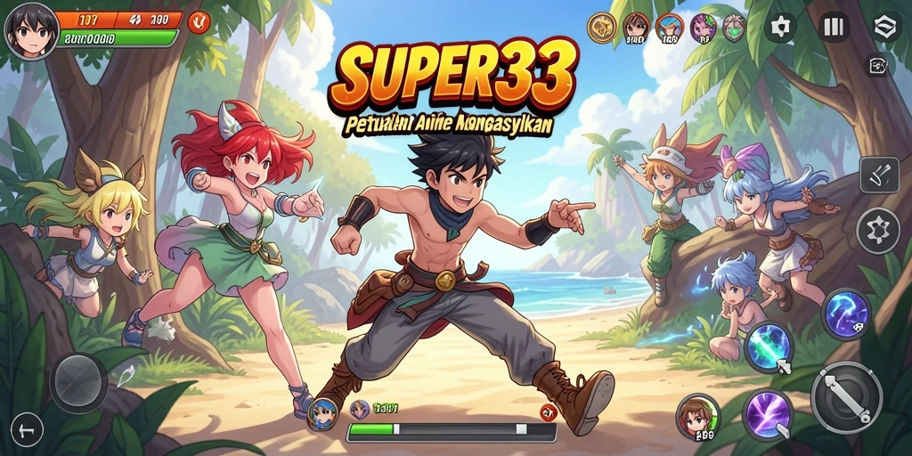 Tangkapan layar dari gameplay seru di SUPER33.