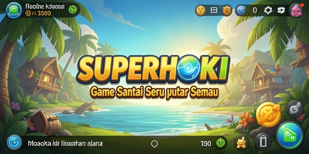 Tampilan menarik dari gameplay SUPERHOKI yang seru.