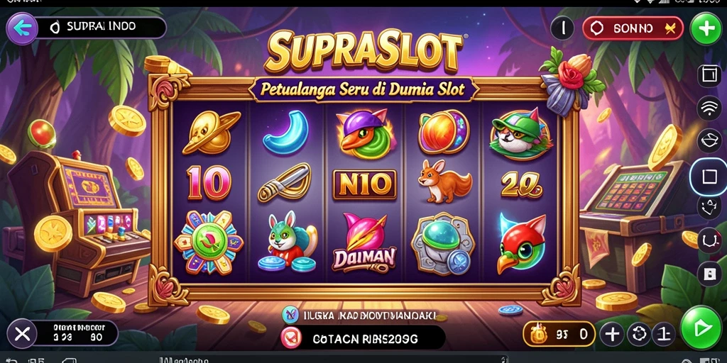 Gameplay seru SUPRASLOT dengan elemen petualangan yang menarik.