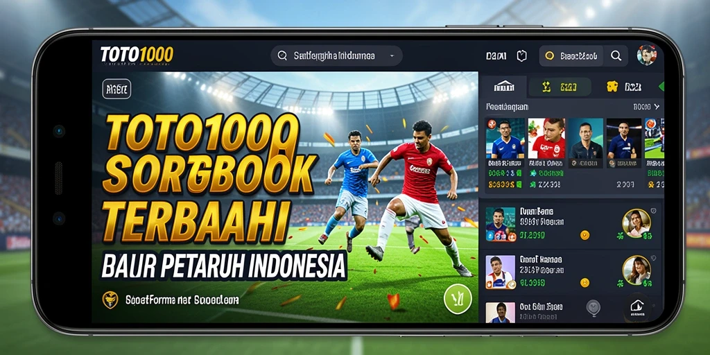 Tampilan utama TOTO1000 dengan fitur taruhan olahraga yang interaktif.