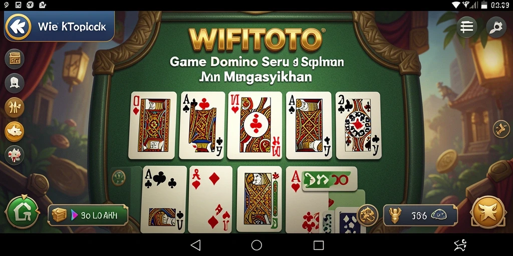 Tampilan menarik dari gameplay WIFITOTO dengan domino.