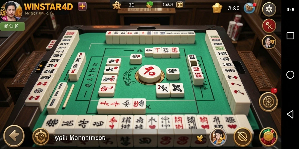 Tampilan gameplay seru dari WINSTAR4D dengan Mahjong.