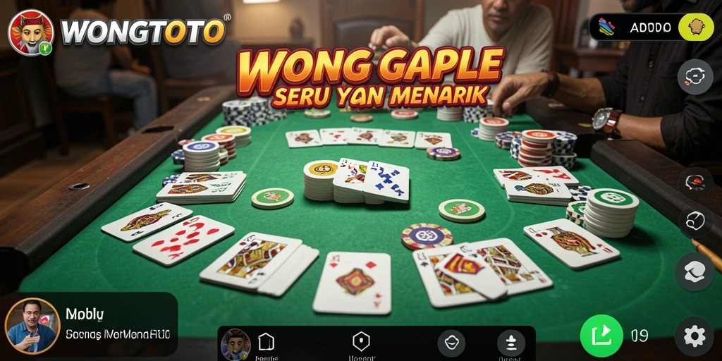 Tampilan gameplay seru WONGTOTO yang menunjukkan kartu Gaple.