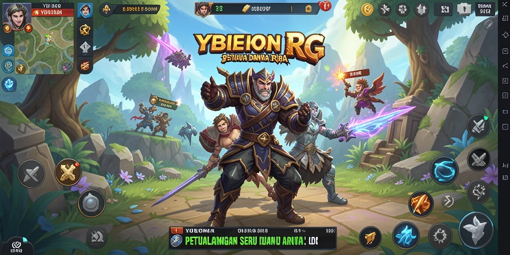 Tangkapan layar YYBET menampilkan aksi pertarungan seru dalam dunia RPG.